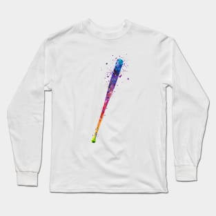 Baseball Bat Watercolor Sports Gifts Long Sleeve T-Shirt